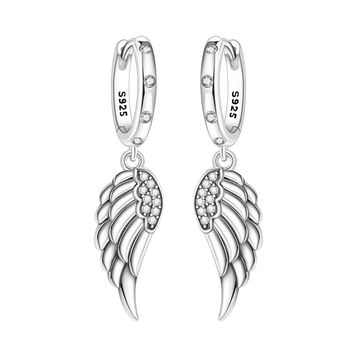 Original 925 Sterling Silver Pink Paw Print Earrings with Zircon, Heart Flower and Leaf Design, Elegant Women's Party Jewelry Gift
