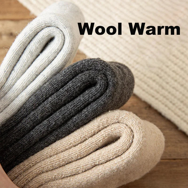 Unisex Wool Socks Thermal Cashmere - Fleece Terry Loop Socks