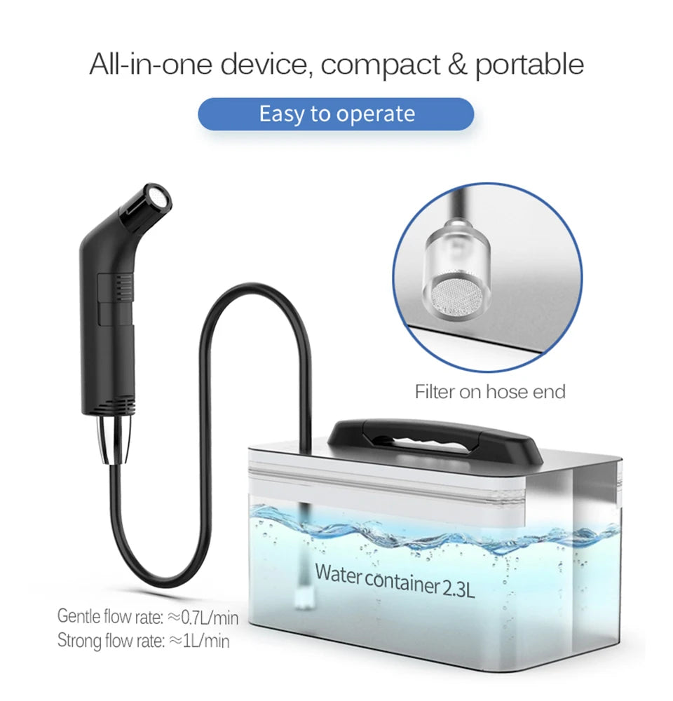 Wower Portable Electric Bidet: 2.3L Rechargeable Shattaf for Travel and Camping