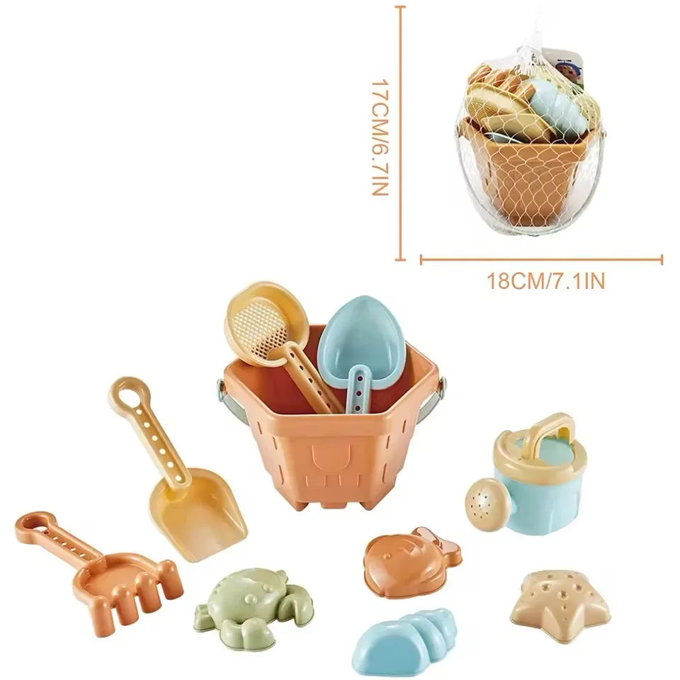 Kids Beach Sand &amp; Water Play Set – Colorful Buckets, Shovels, and Toys for Digging and Outdoor Fun