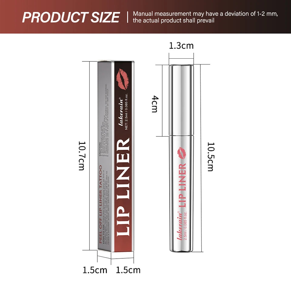 Magic Lip Liner Tattoo Set - Highly Pigmented Matte Peel-Off, Waterproof &amp; Transfer-Proof Lip Stain