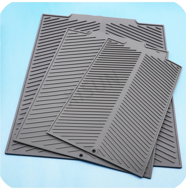 Silicone Draining Board Mat: Eco-Friendly Folding Dish Drying Mat, Large Drain Pad, and Heat-Resistant Drainer for Pots