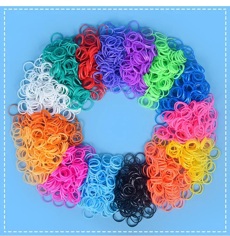 600 Elastic Rubber Loom Bands – Assorted Colors for DIY Homemade Bracelets