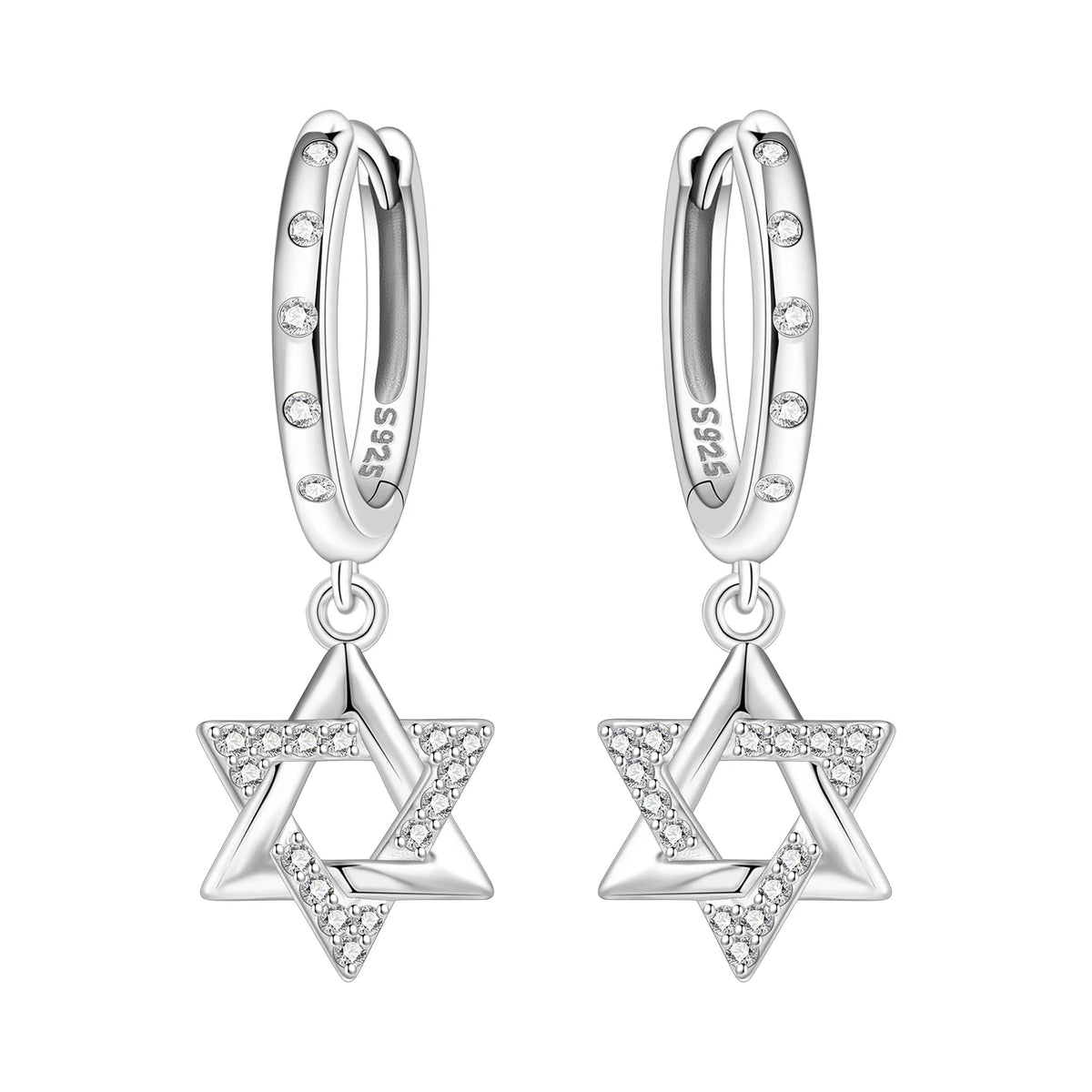 Original 925 Sterling Silver Pink Paw Print Earrings with Zircon, Heart Flower and Leaf Design, Elegant Women's Party Jewelry Gift