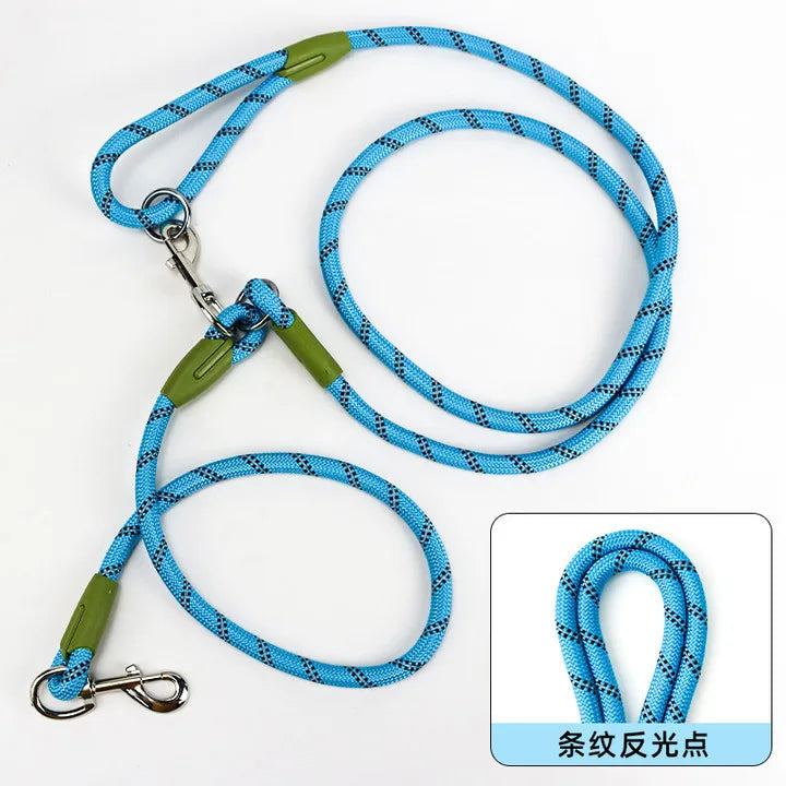 Reflective Nylon Dog Leash – Hands-Free Traction Rope for Walking &amp; Running