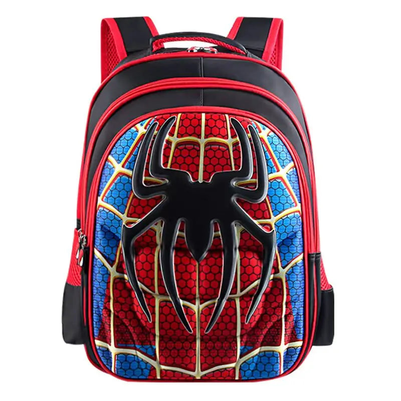 Spider King Kids Backpack - Waterproof Nylon, Large Capacity for Ages 2-16