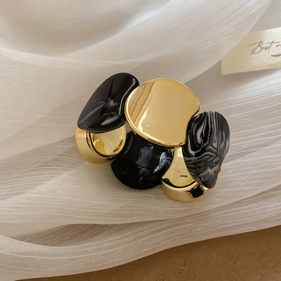 Round Spliced Elastic Rope Bracelet for Women, Simple Acrylic Personalized Fashion Hand Jewelry