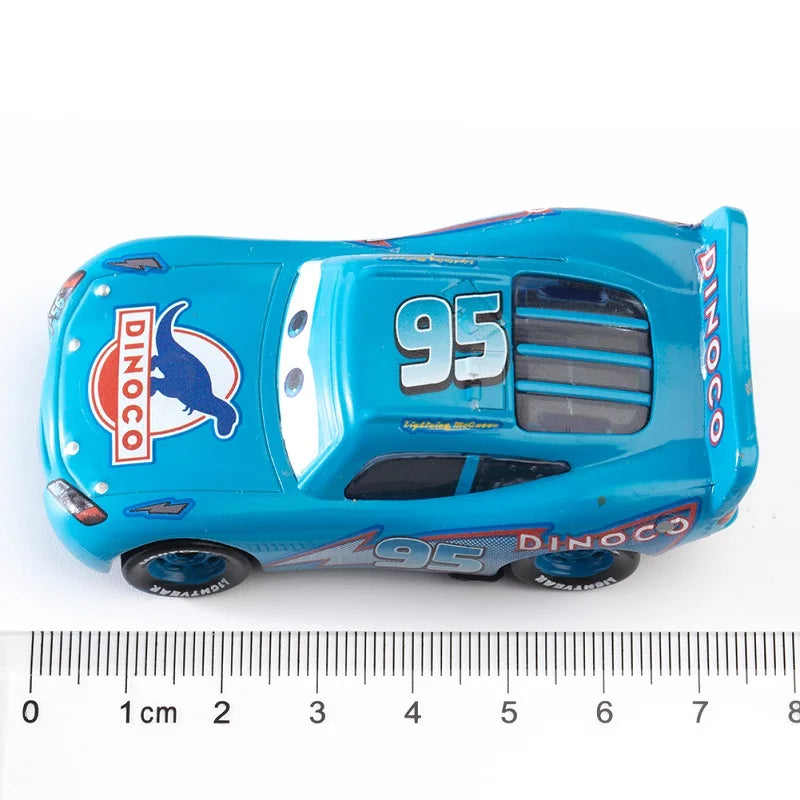 Disney Pixar Cars Lightning McQueen 1:55 Alloy Metal Model Car – Includes Mater and Sheriff