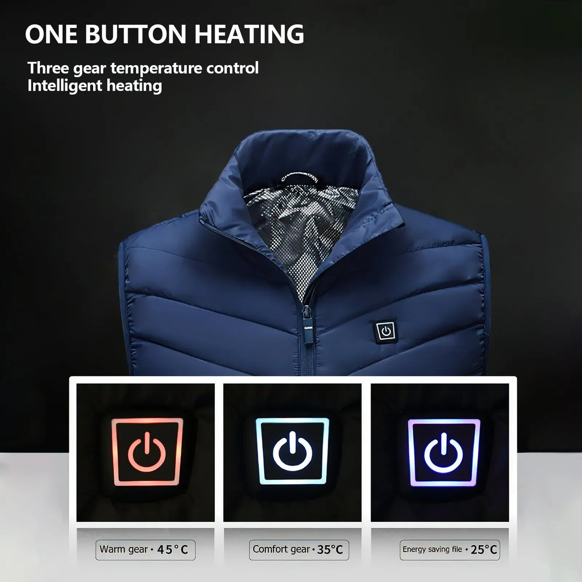 Heated Vest Zones Washable Electric Heated Jackets Men Women Sportswear Heated Coat Graphene Heat Coat USB Heating Jacket