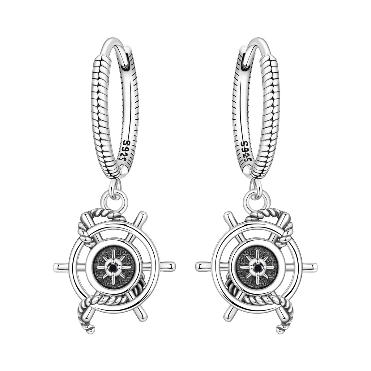 Original 925 Sterling Silver Pink Paw Print Earrings with Zircon, Heart Flower and Leaf Design, Elegant Women's Party Jewelry Gift