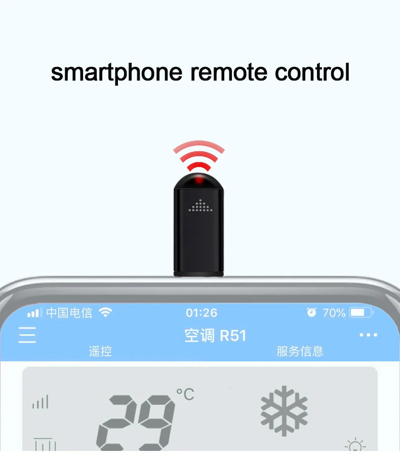 Phone IR Blasters Remote Control: Lightning and Type-C Universal Smart Infrared App Control Adapter for Smart Home