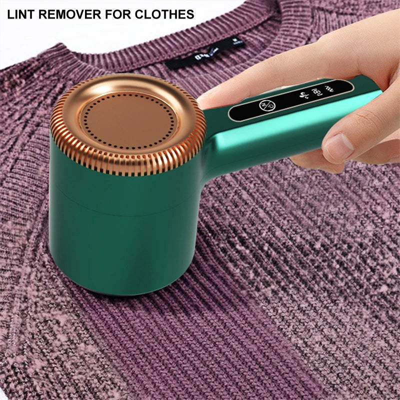 USB Rechargeable Lint Remover - Electric Fuzz &amp; Hair Ball Trimmer for Clothes and Sweaters