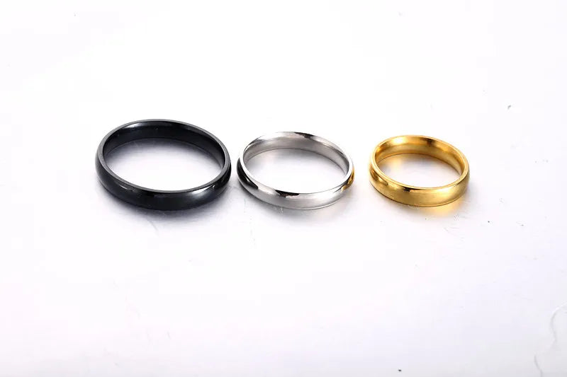 Simple Titanium Wedding Band – 4mm &amp; 6mm Hypoallergenic High-Polish Ring for Men &amp; Women