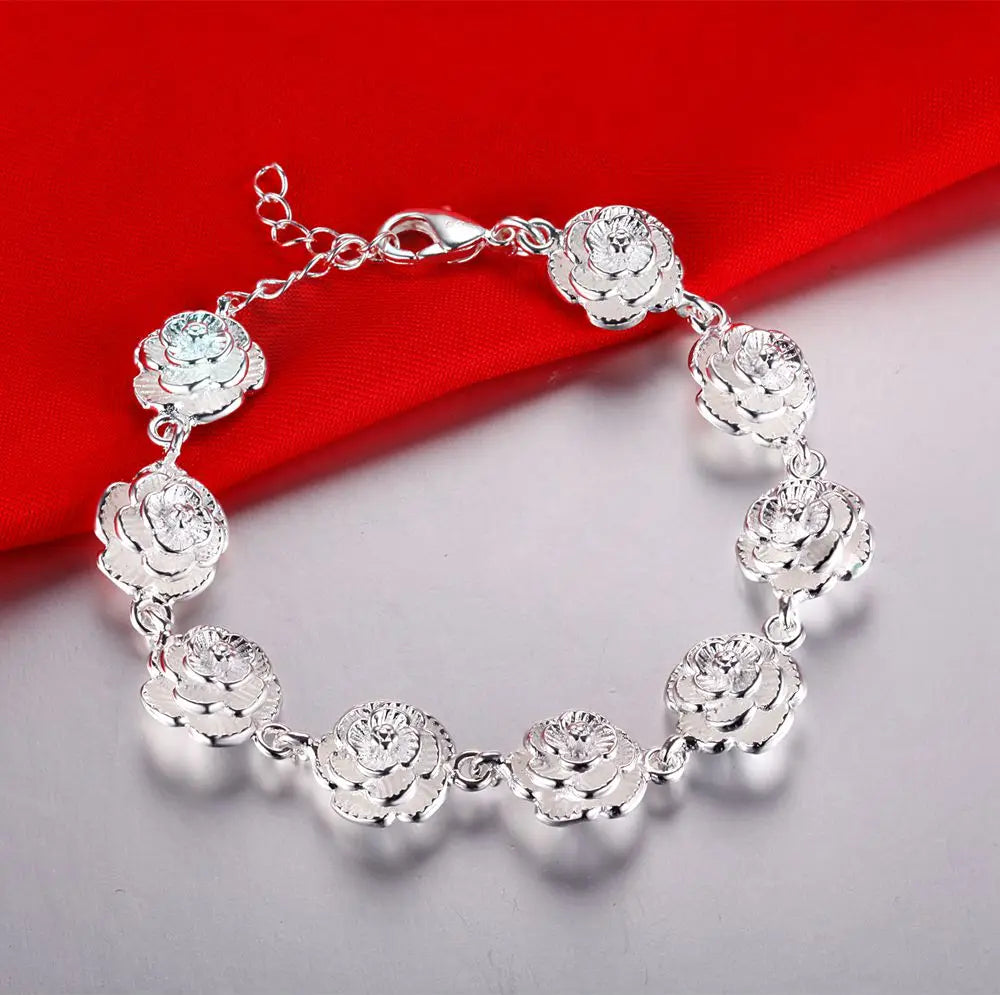 925 Sterling Silver Heart Bracelet for Women and Men, High-Quality Romance Chain Fashion Jewelry for Engagement, Party and Wedding Gift