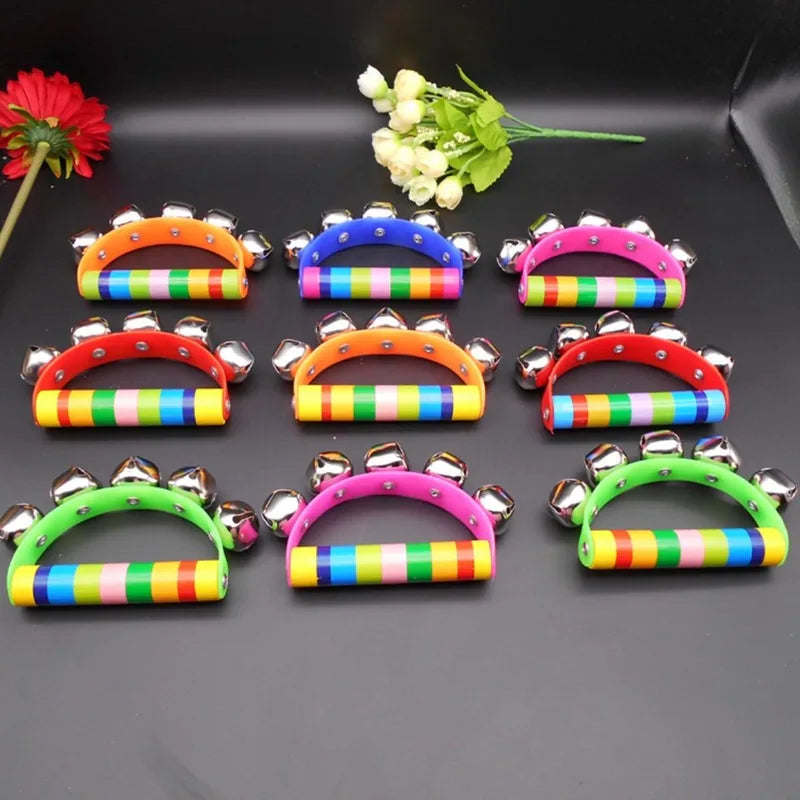 Orff Wooden Musical Instruments - Colorful Semicircle Hand Bells for Kids