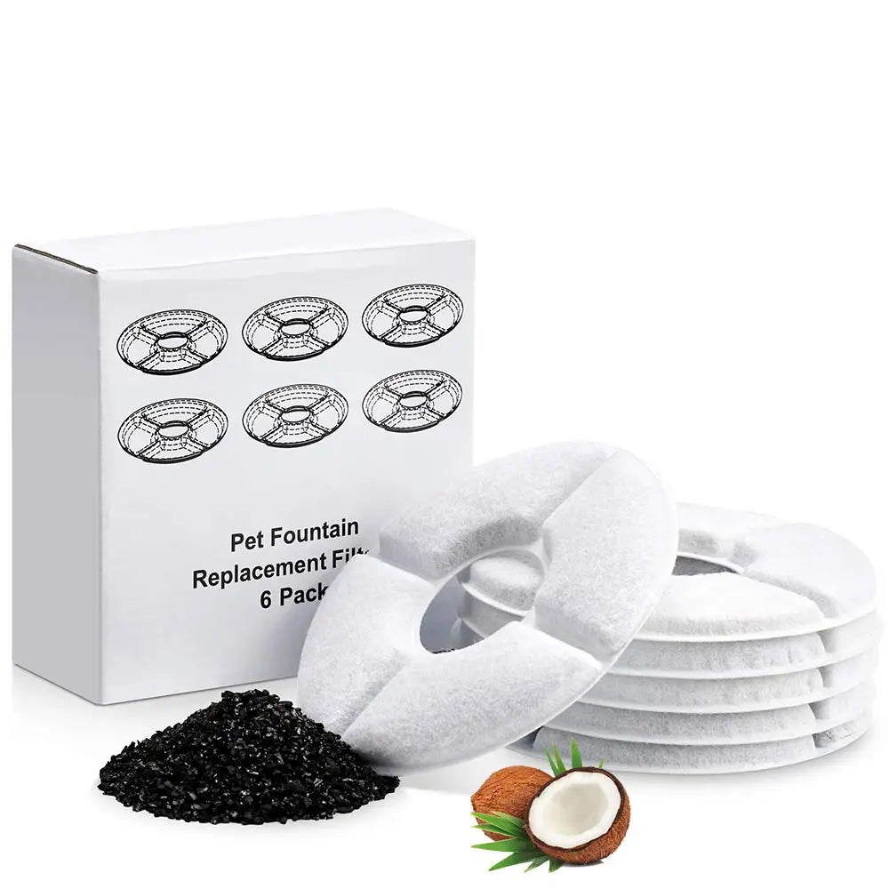 Flower Fountain Filter with Activated Carbon – Fresh, Clean Water for Cats &amp; Dogs