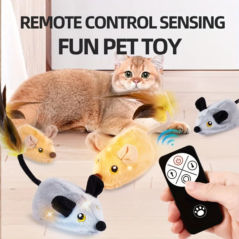 USB Rechargeable Electric Cat &amp; Mouse Toy – Interactive, Bite-Resistant Chasing Disc for Pets