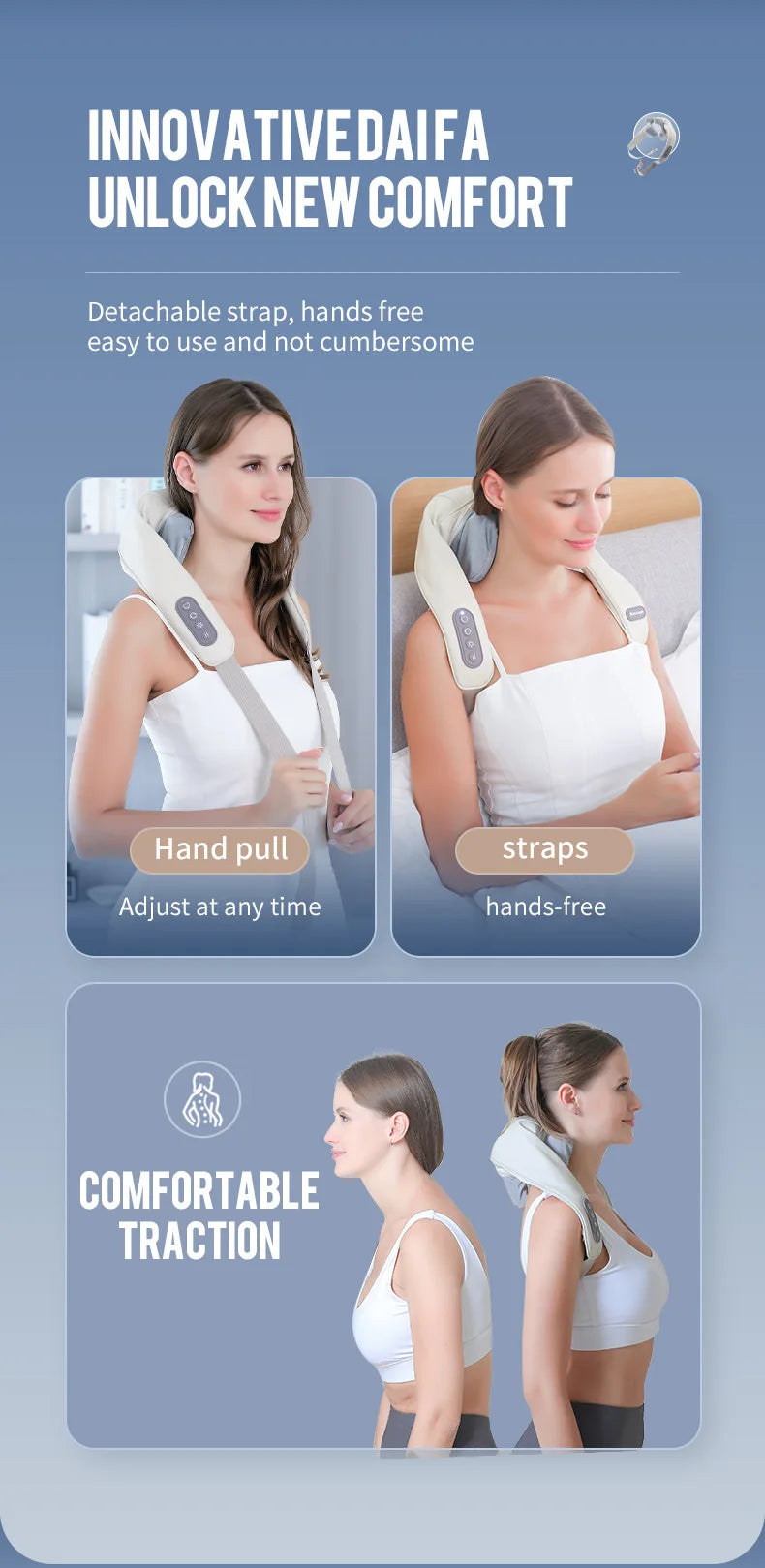 Wireless Neck And Back Massager - Relaxing Trapezius