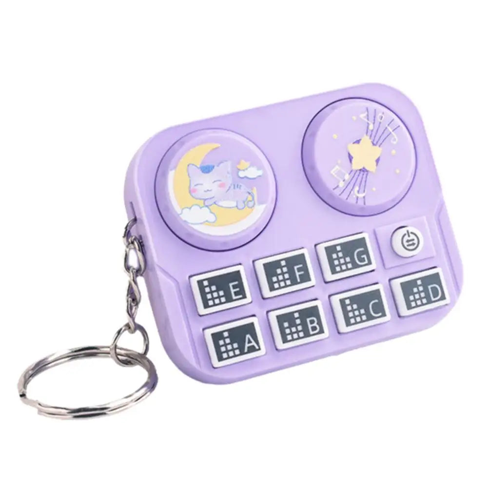 Mini DJ Music Disc Keychain Toy, Musical Sound Button Pendant, Fun Educational Gift for Kids