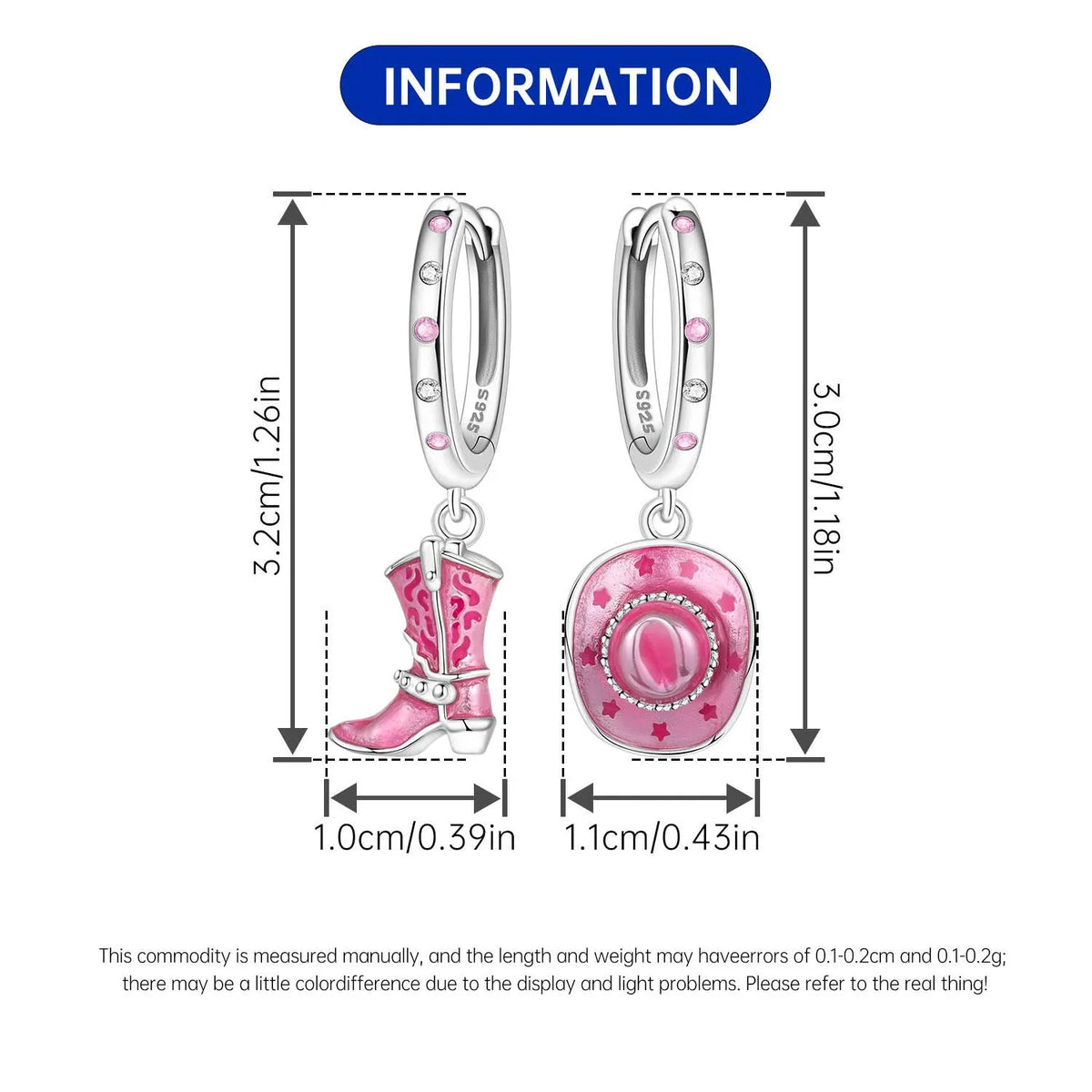 Original 925 Sterling Silver Pink Paw Print Earrings with Zircon, Heart Flower and Leaf Design, Elegant Women's Party Jewelry Gift