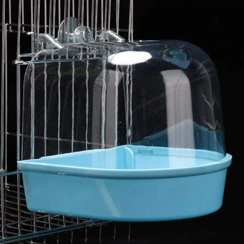 Hanging Bird Bath Box – Shower Accessory for Caged Parakeets &amp; Parrots