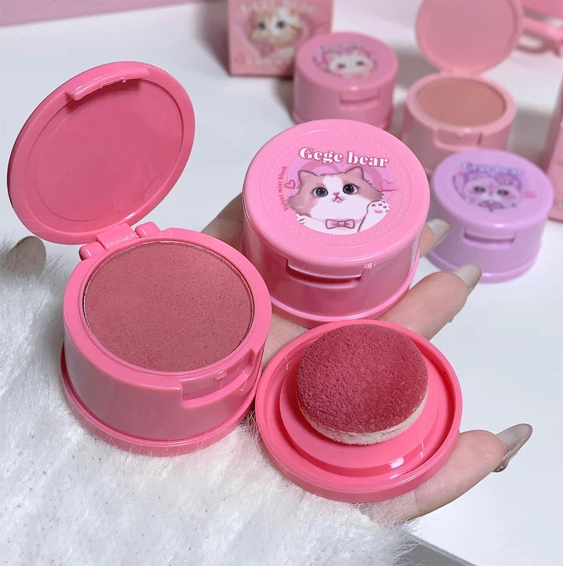 Gege Bear Bang Bang Soft Fog Powder Blusher - Matte Finish for Natural Lift &amp; Tender Makeup