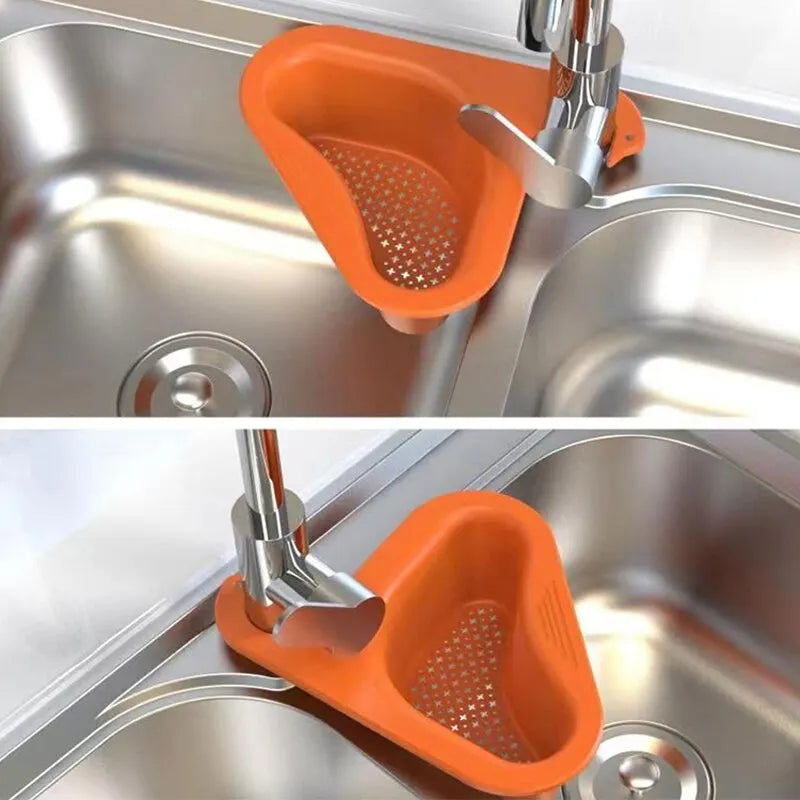 Swan Drain Basket: Kitchen Sink Filter and Multifunctional Hanging Rack for Leftovers