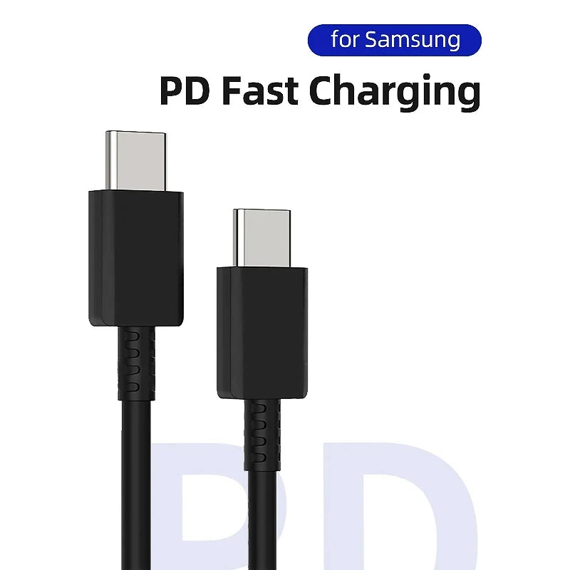 PD Cable for Samsung S22/S21/S20/S23/S24 Ultra – 45W Super Fast Charging, Note 20 Ultra, USB C Type-C Cable