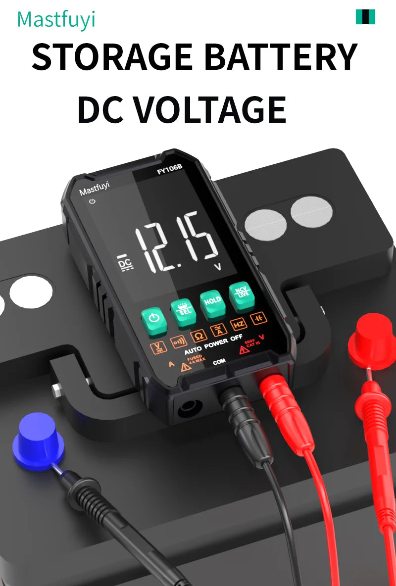 Mini Digital Multimeter – Smart Electrician Tester for DC/AC Voltage, Capacitance, Ohm, Hz, and NCV, Professional Multitester