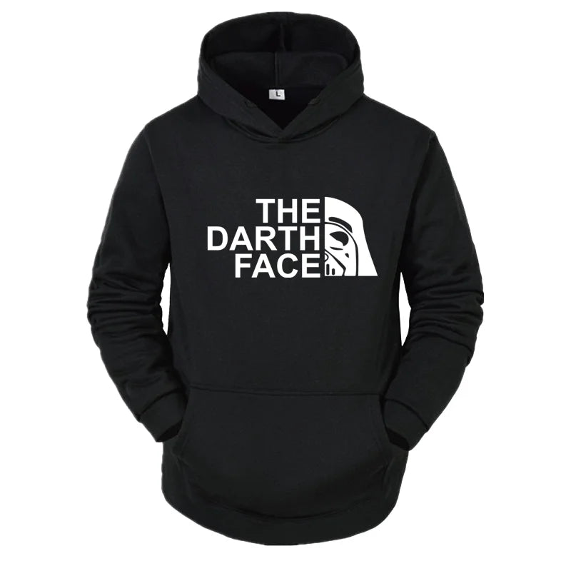 Men's Printed Fleece Hoodie for Men and Women, Casual Pullover Sweatshirt, Autumn Winter Streetwear Sportswear