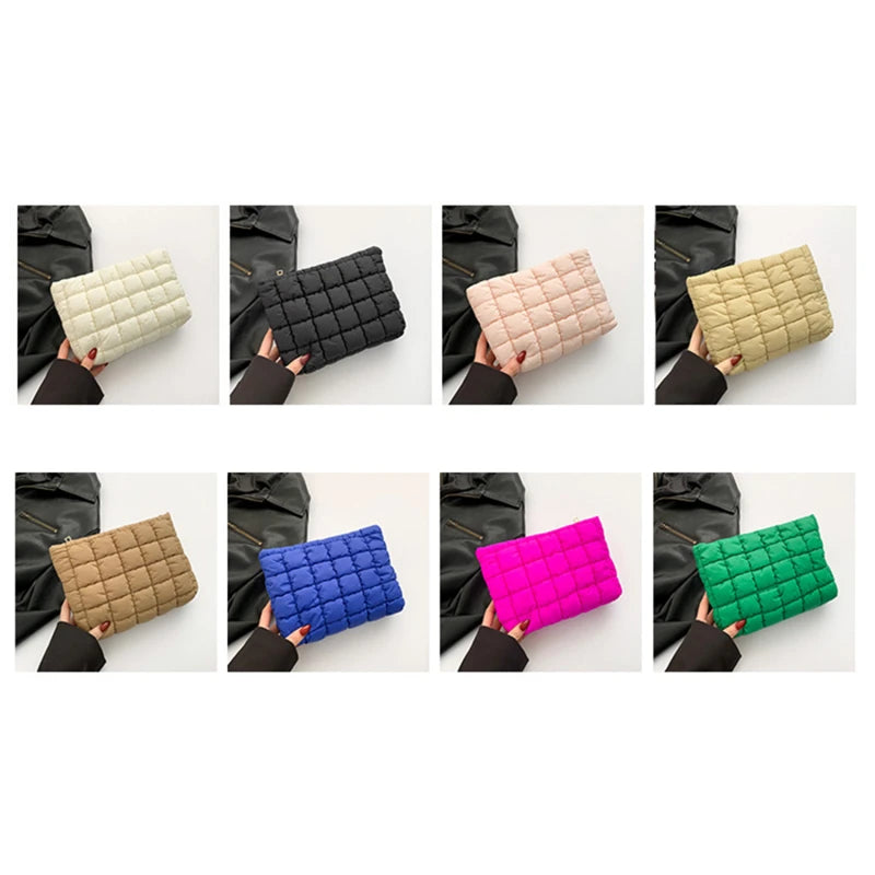 Quilted Puffer Makeup Bag - Large Cosmetic Organizer