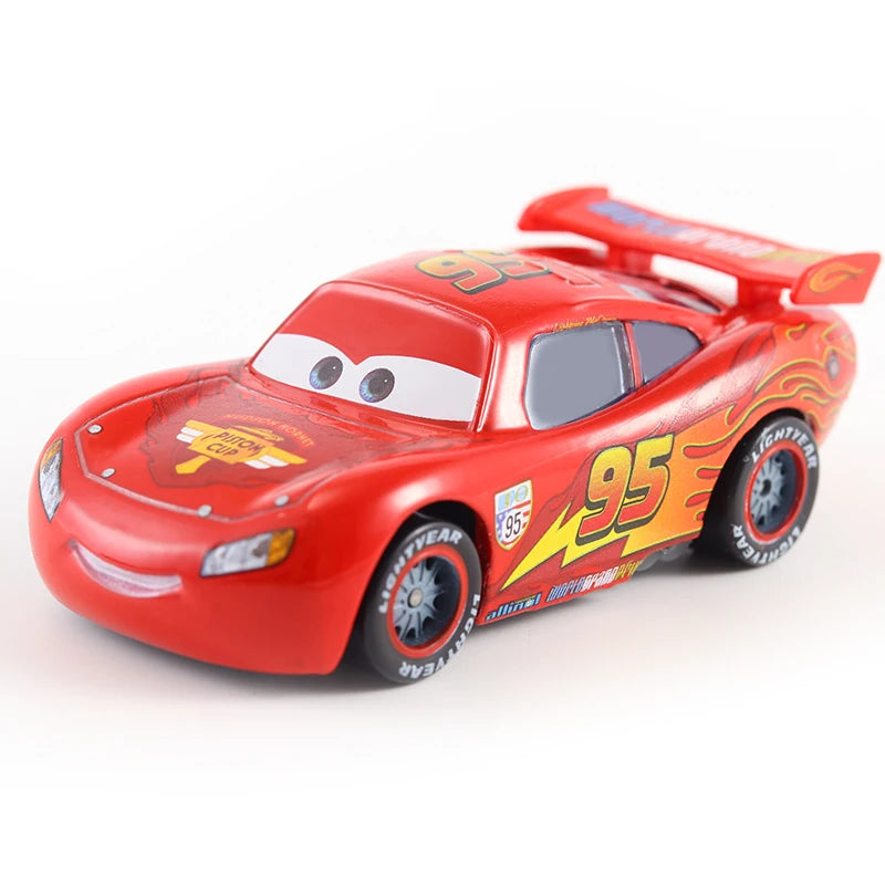 Disney Pixar Cars 2 Lightning McQueen Mini Racing Car – Original 1:3 Dinoco Racers Collection, Diecast Metal Model for Kids&#39; Gifts