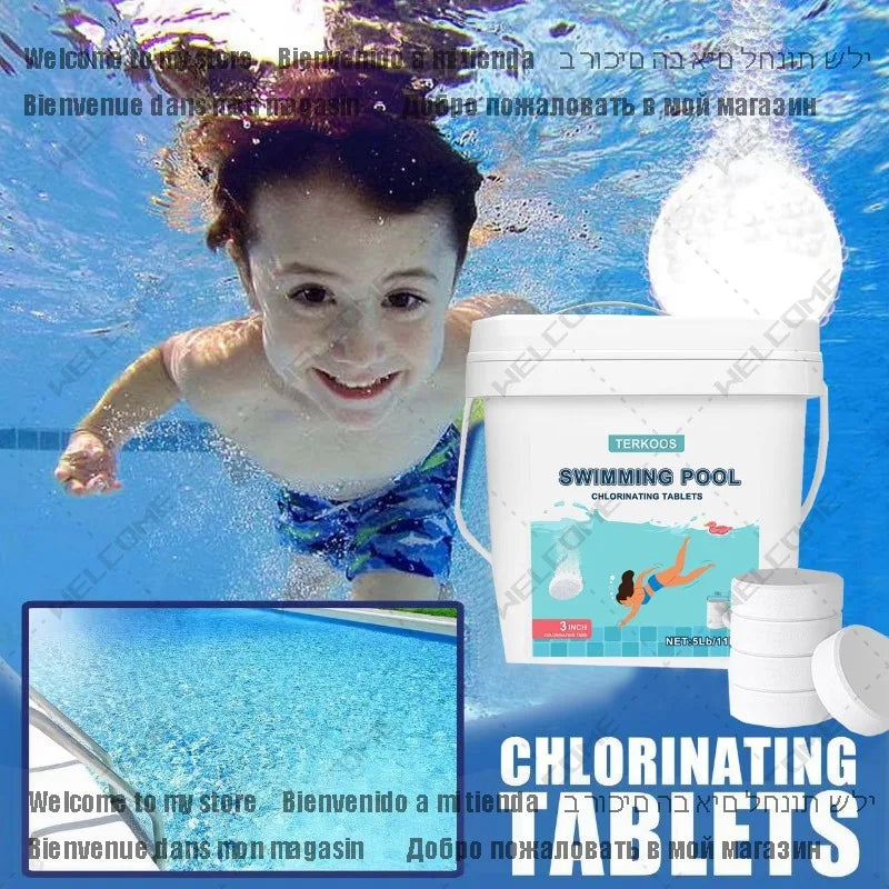 3-Inch Stabilized Chlorine Tablets for Swimming Pools - 40LB Super Chlorine Pack