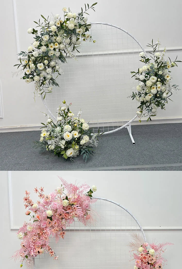 Artificial Crescent Flower Arrangement: Wedding Props and Table Decor