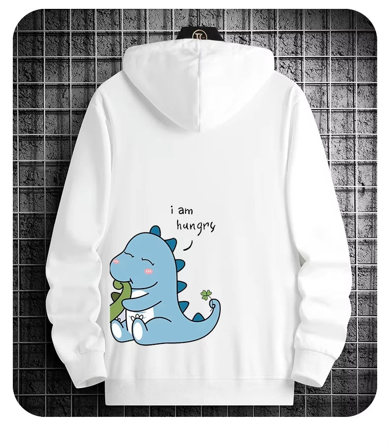 Love Print Fleece Hoodie for Men and Women, Casual Long Sleeve Pullover, Streetwear Autumn Winter Couple Sweatshirt