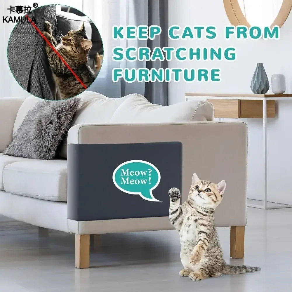 Self-Adhesive Cat Scratching Mat: Trimmable Carpet for Furniture Protection Against Scratching