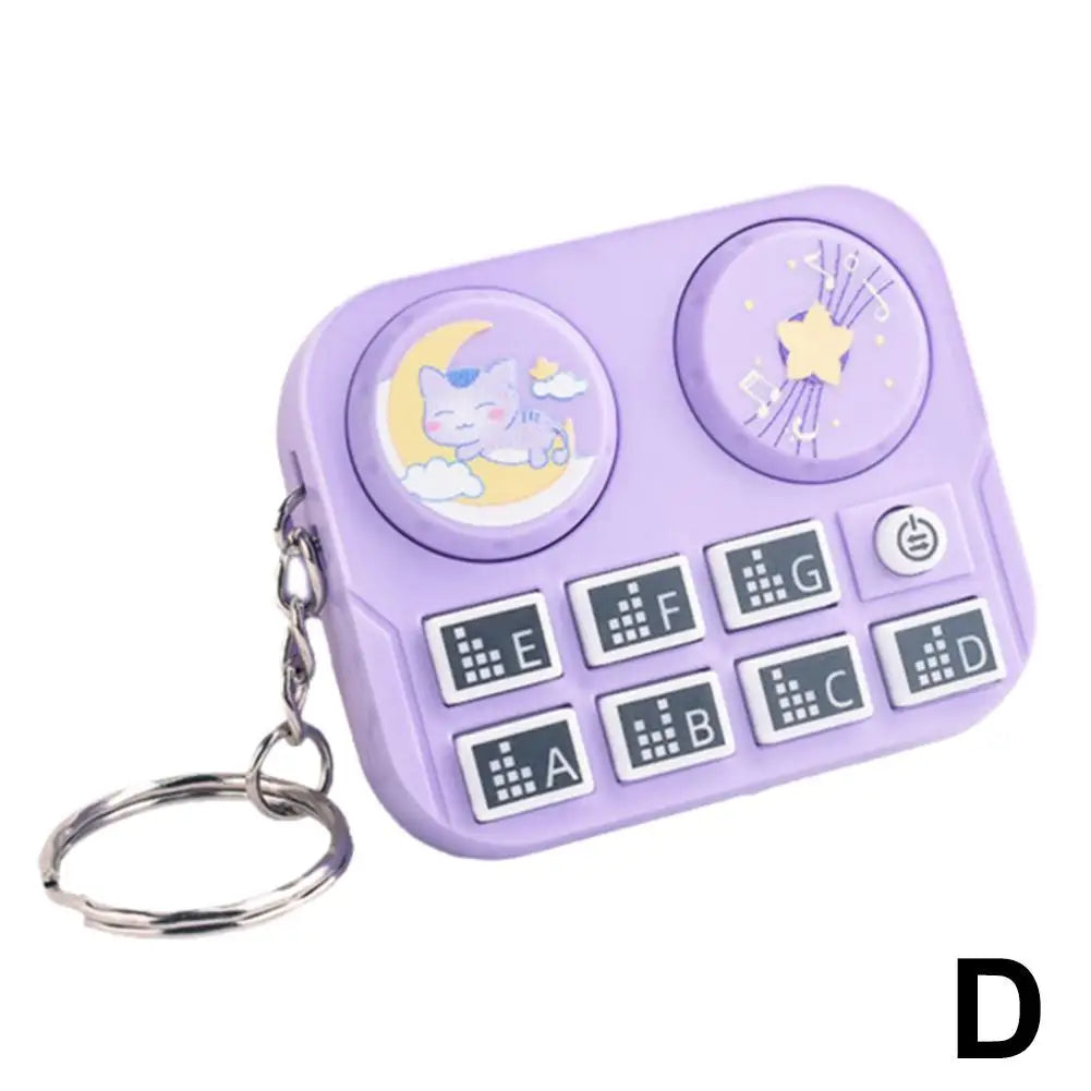 Mini DJ Music Disc Keychain Toy, Musical Sound Button Pendant, Fun Educational Gift for Kids