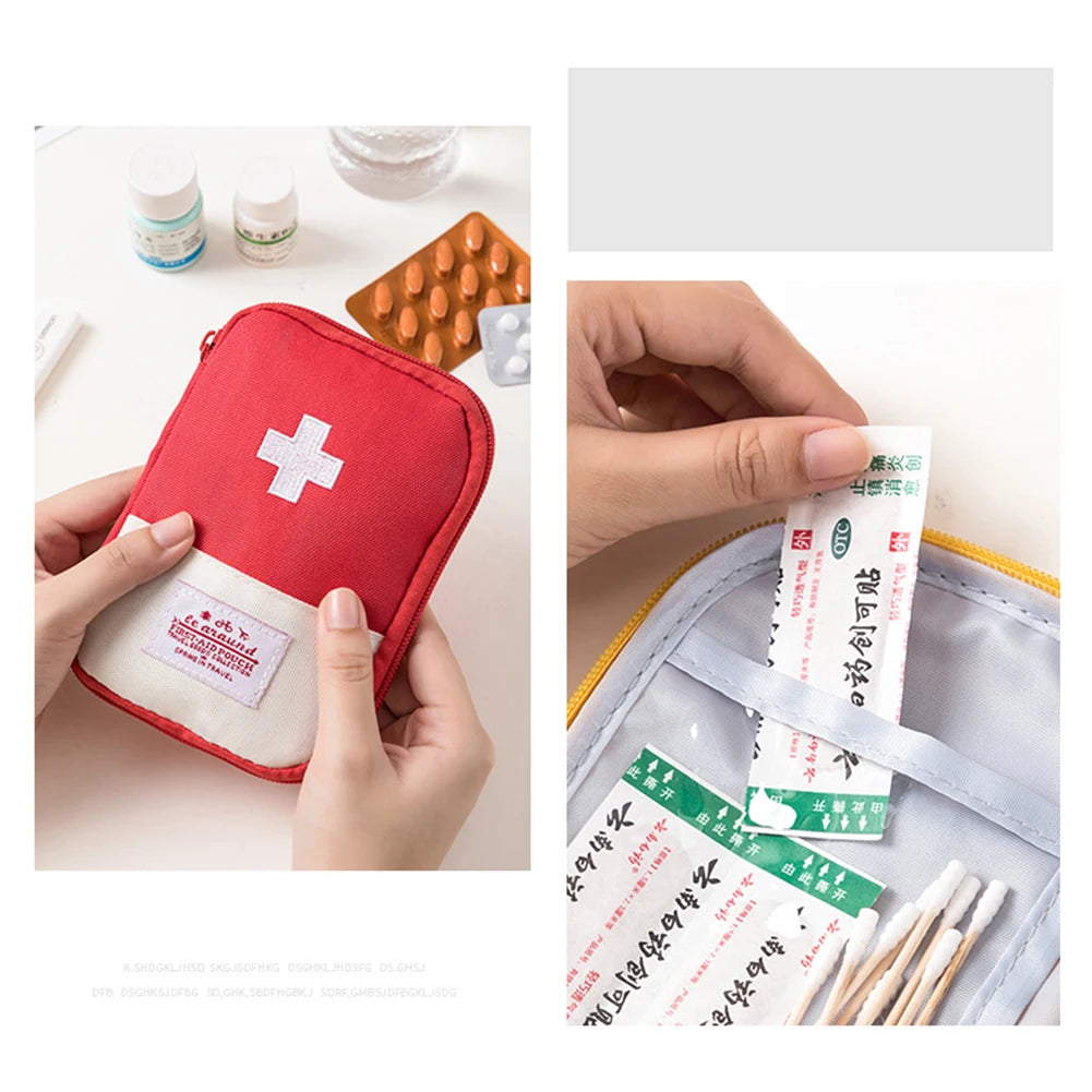 Portable First Aid Medical Kit for Travel and Camping Emergency Medicine Storage Organizer Pouch