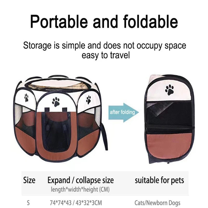 Portable Foldable Cat Tent: Easy-Setup Outdoor Travel House for Cats and Small Dogs