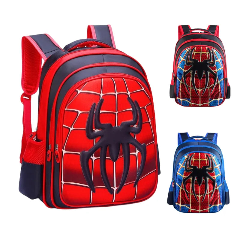 Spider King Kids Backpack - Waterproof Nylon, Large Capacity for Ages 2-16