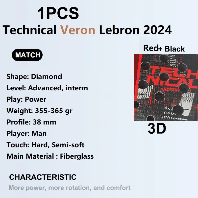 Professional-Grade Padel Tennis Racket | Lightweight Carbon Fiber Frame with Soft EVA Face