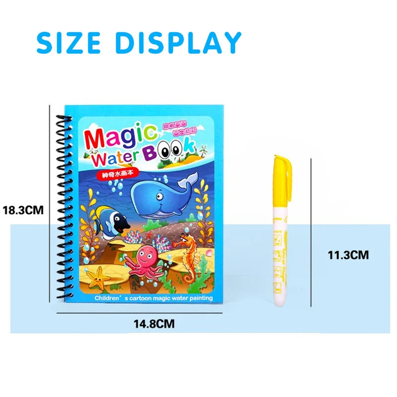 Magical Water Drawing Book – Reusable Montessori Coloring Toy for Children