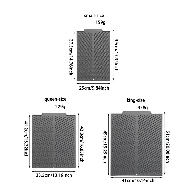 Silicone Draining Board Mat: Eco-Friendly Folding Dish Drying Mat, Large Drain Pad, and Heat-Resistant Drainer for Pots