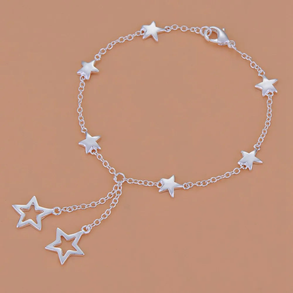 925 Sterling Silver Heart Bracelet for Women and Men, High-Quality Romance Chain Fashion Jewelry for Engagement, Party and Wedding Gift