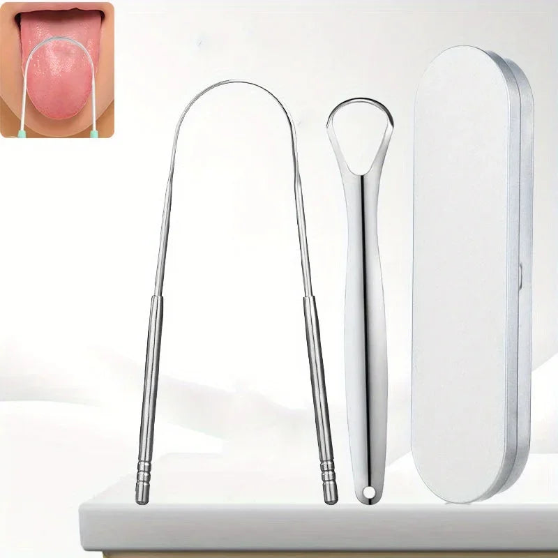 Stainless Steel Tongue Scraper - Oral Hygiene Tool