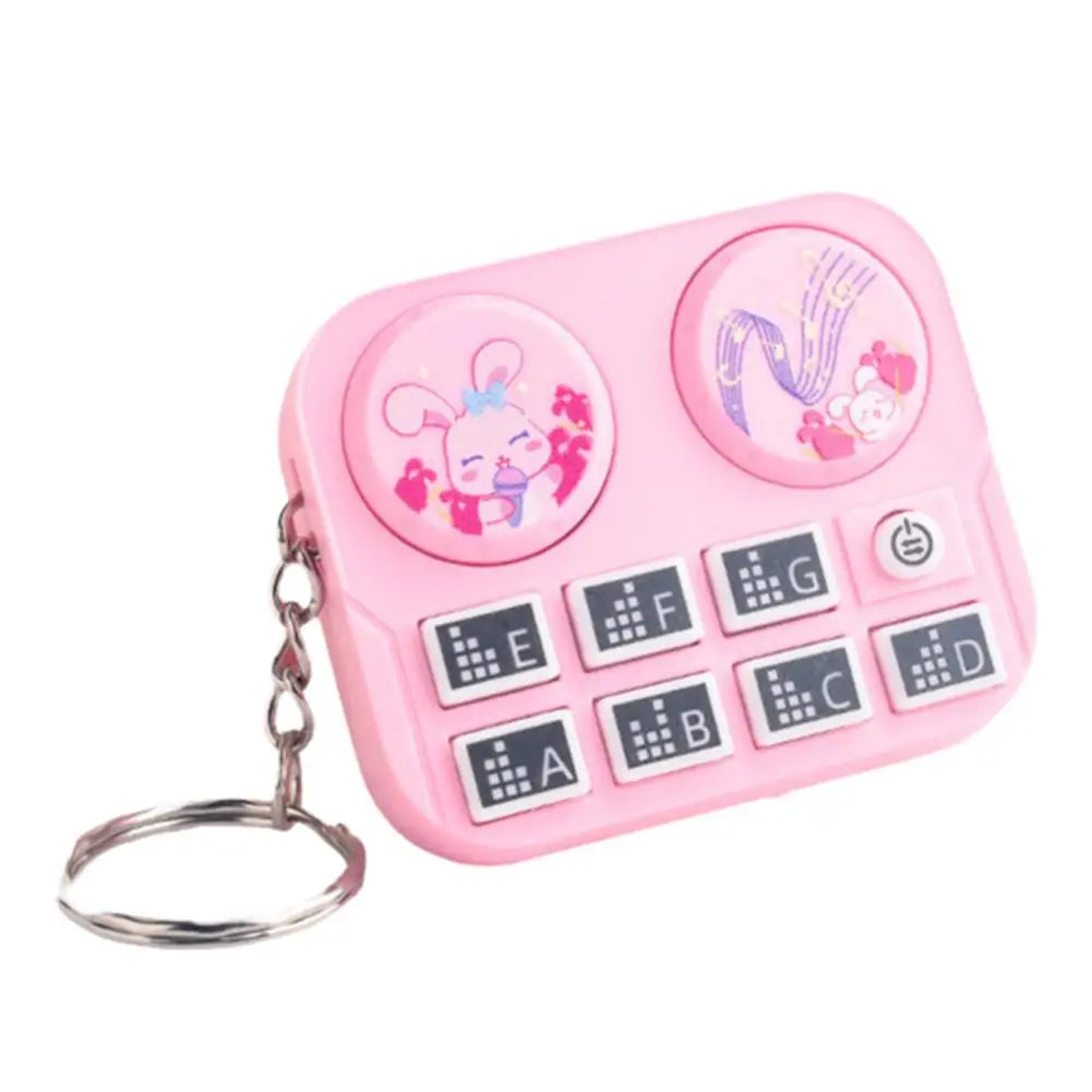 Mini DJ Music Disc Keychain Toy, Musical Sound Button Pendant, Fun Educational Gift for Kids
