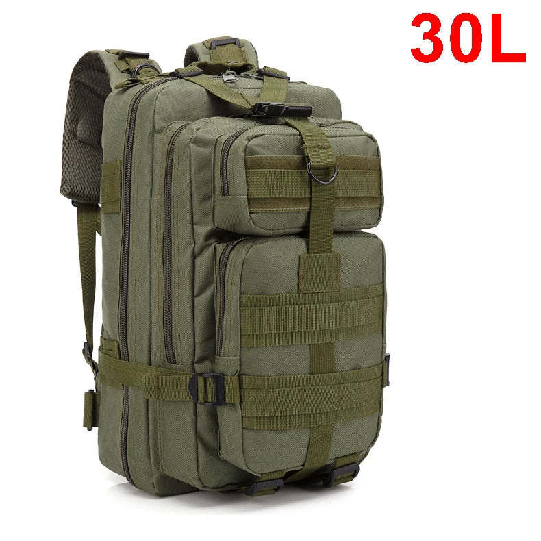 Reliable 30/45L Tactical Backpack for Travel, Hiking, and Outdoor Survival