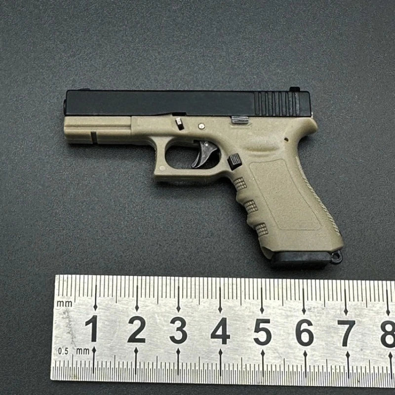 1:3 Scale Glock G17 Mini Pistol Model: Metal DIY Toy Keychain Pendant