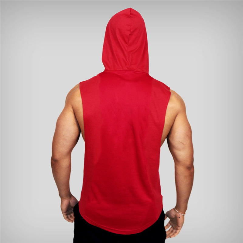 Fitness Guys Mens Hooded Tank Top Bodybuilding Stringer Hoodies Singlets Summer Gym Clothing Cotton Sports Sleeveless T Shirt