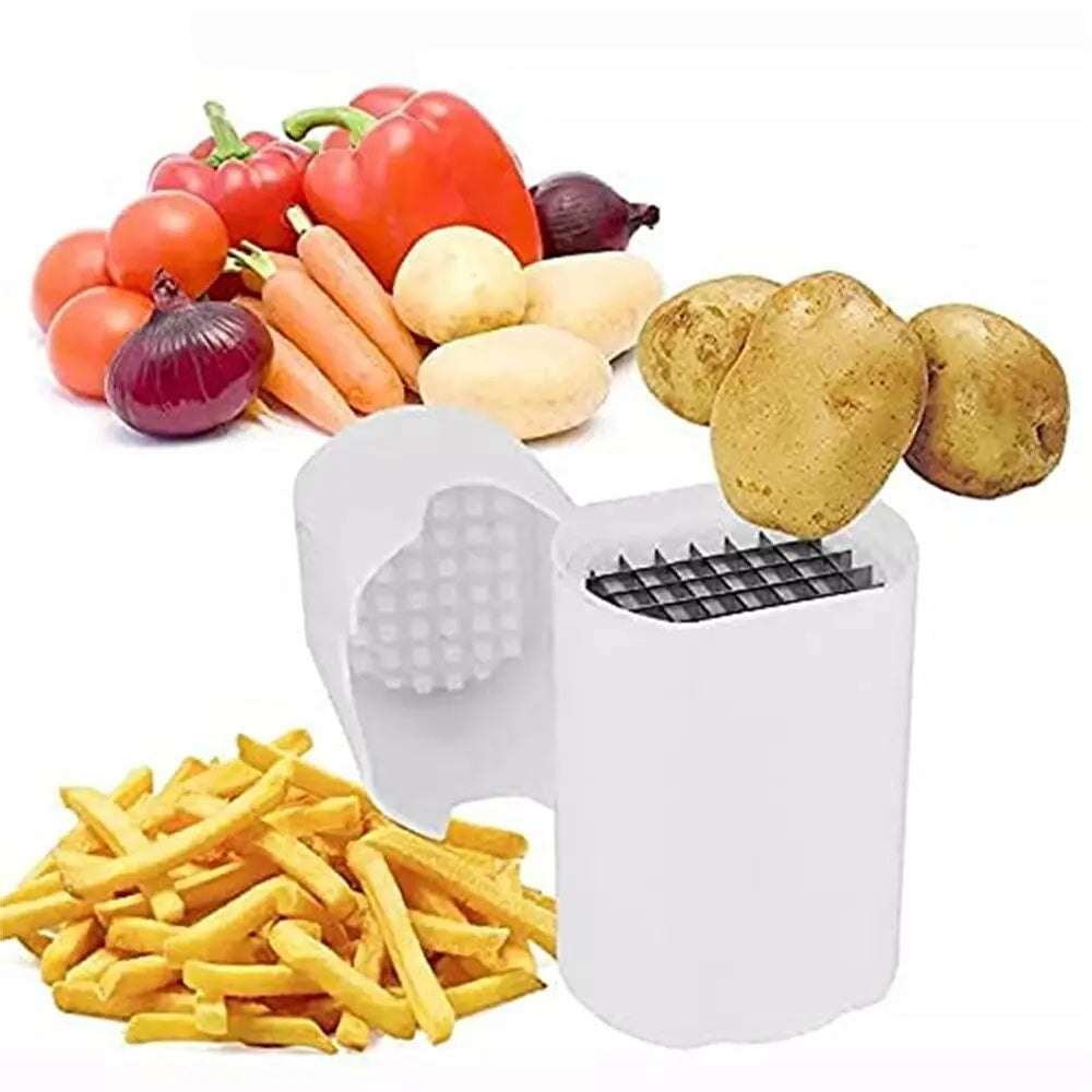 French Fry Cutter: Natural Cut Rapid Slicer for Vegetables and Potatoes – Food Dicer and Veggie Chopper Tool